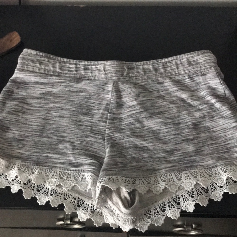 Gray and White No Boundaries Shorts